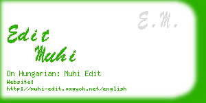 edit muhi business card